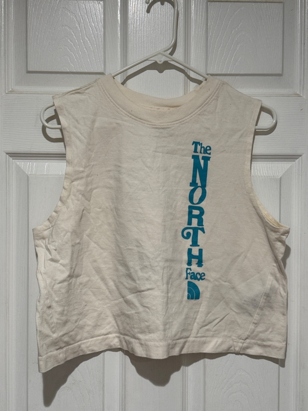 The North Face Cream Tee with Gray Logo